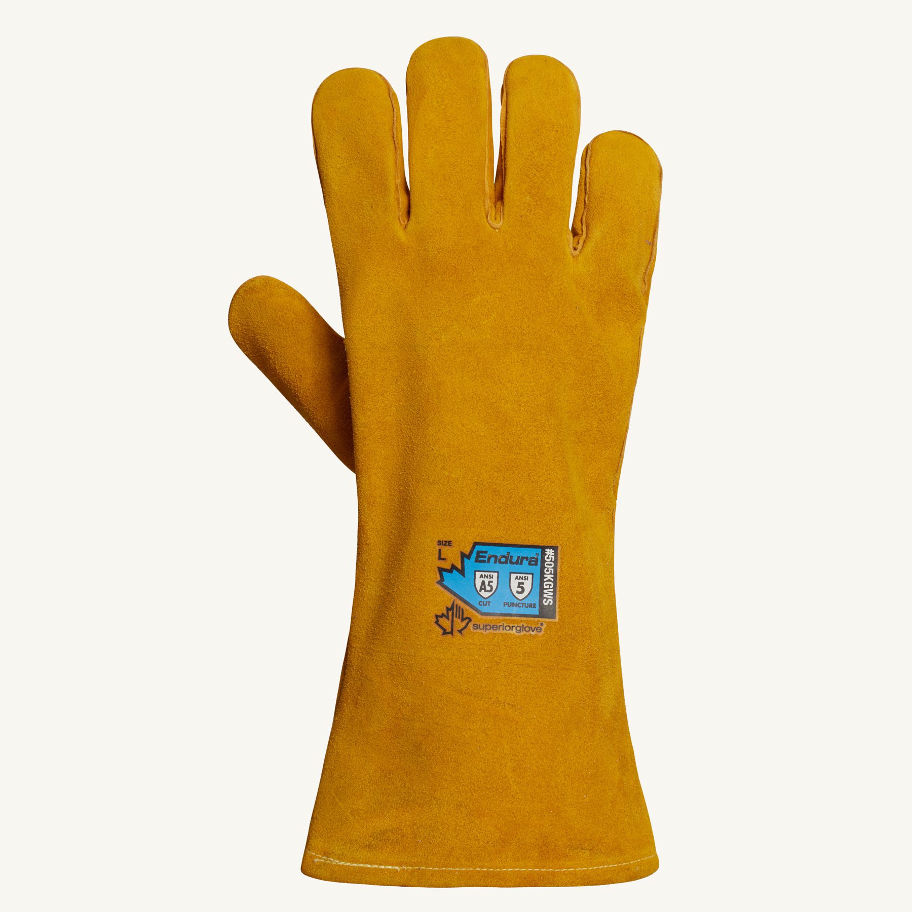 Endura® Arc/Stick Welding A5 Cut Gloves KevlarLined Welders Gloves Heat, Cut Puncture